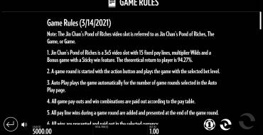 Jin Chan's Pond of Riches: Rules