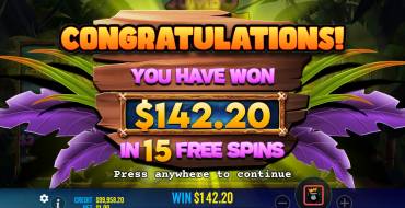 Jumbo Safari: Winnings