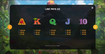 Lady Lava: Payout table