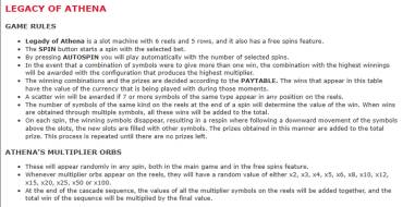 Legacy of Athena: Rules