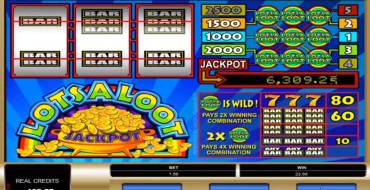 Lotsaloot 3 Reel - Progressive: Winnings