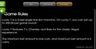 Lucky Seven: Rules