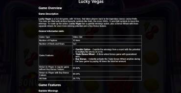 Lucky Vegas: Rules