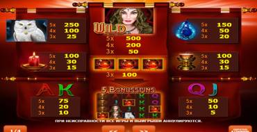 Magic Owl: Payout table