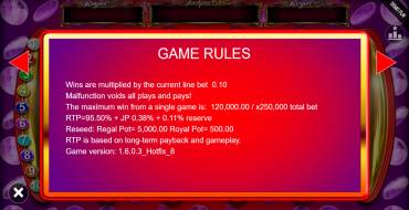 Mega Bars Jackpot King: Rules