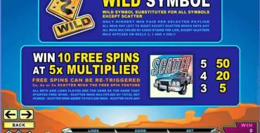 Mega Moolah 5 Reel Drive - Progressive: Payout table