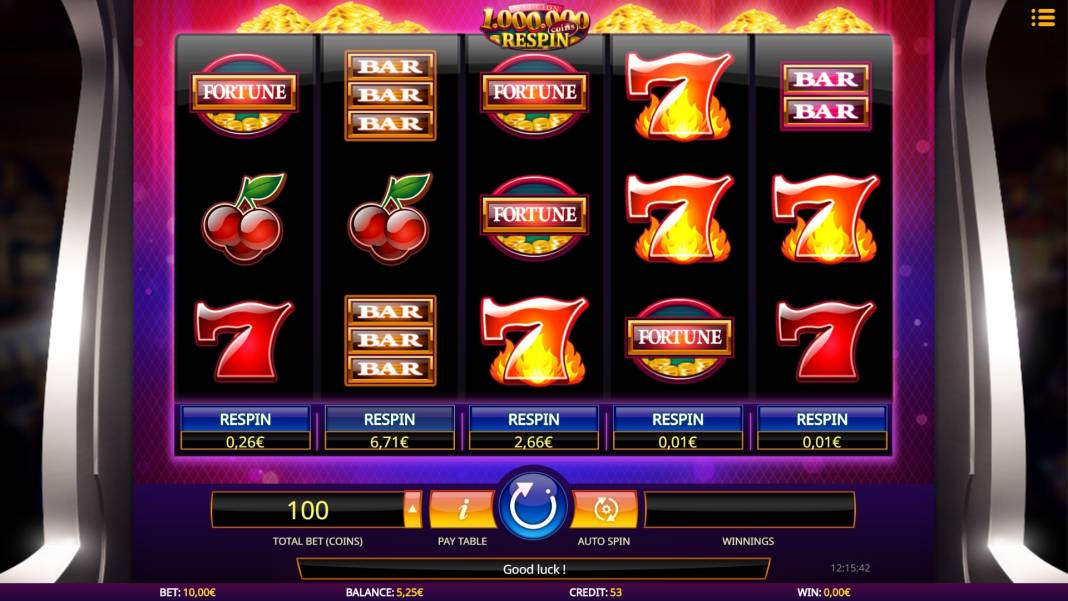 Million Coins Respin slot