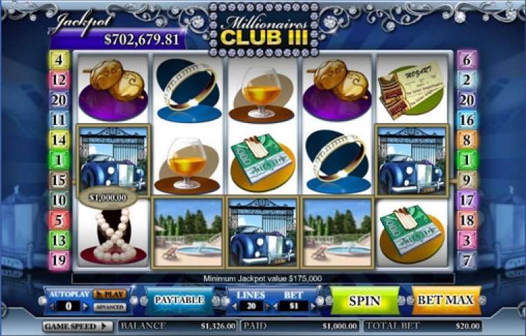 Play Millionaire’s Club III slot