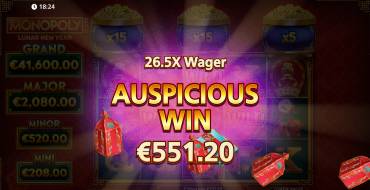 Monopoly Lunar New Year: Winnings