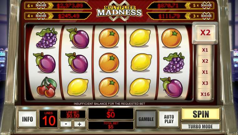 Play Multiplier Madness slot