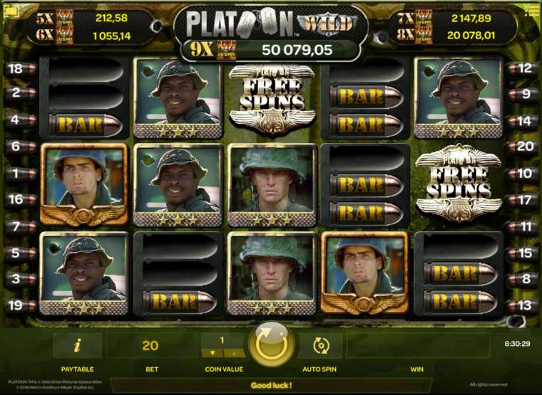 Play Platoon Wild slot