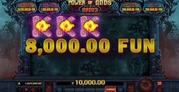 Power of Gods: Hades: Winnings