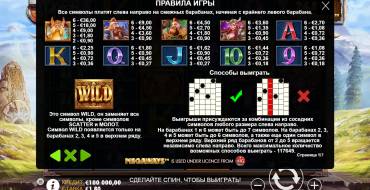 Power of Thor Megaways: Payout table