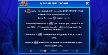 Quick Hit Blitz Blue: Bonus games