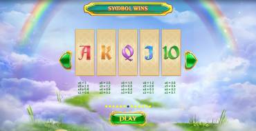 Rainbow Jackpots Power Lines: Payout table