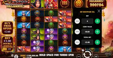 Rise of Samurai Megaways: Bets