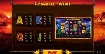 Rumble Rhino: Payout table