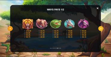 Safari Chase: Payout table