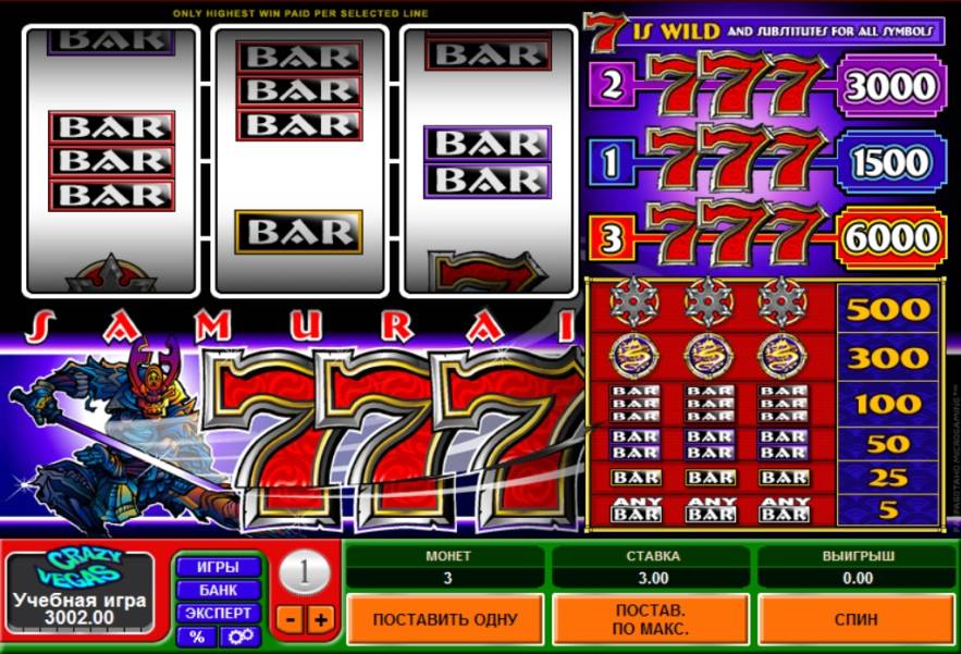 Samurai 7’s slot
