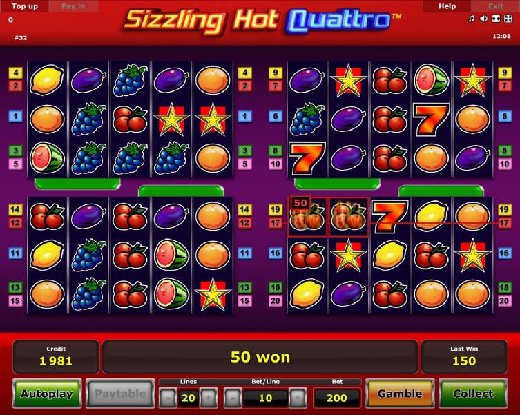 Sizzling Hot Quattro slot