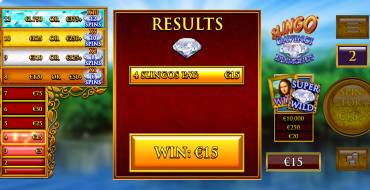 Slingo Da Vinci Diamonds: Winnings