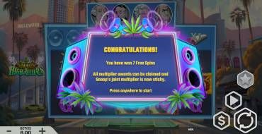 Snoops High Rollers: Free spins and/or respins