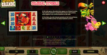 Spinata Grande: Slot symbols
