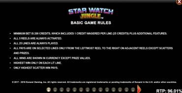 Star Watch Jungle: Rules