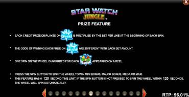 Star Watch Jungle: Bonus games