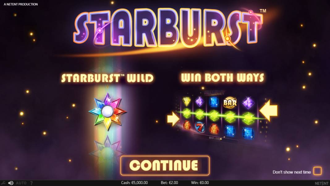 Starburst slot
