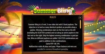 Summer Bling: Rules