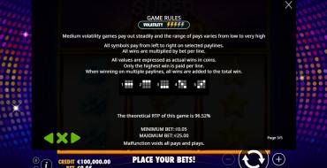Super Joker: Payout table