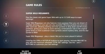 Super Wild Megaways: Rules