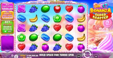 Sweet Bonanza Super Scatter: Slot machine