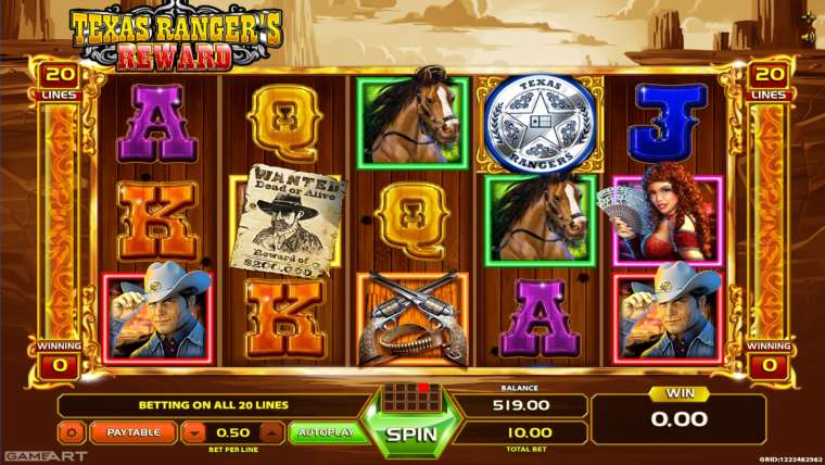 Play Texas Ranger’s Reward slot