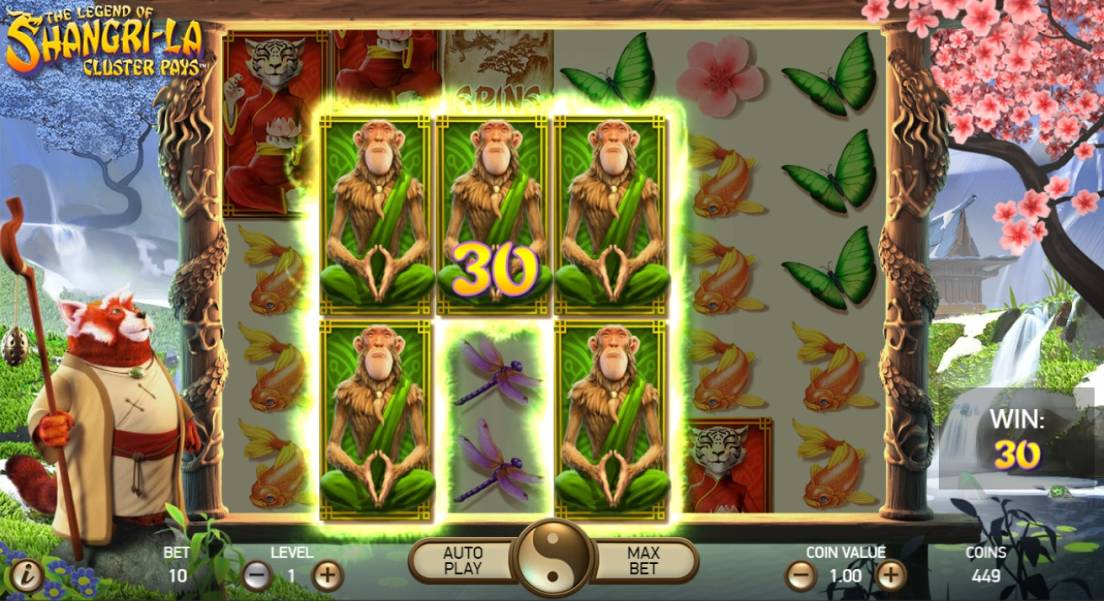 The Legend of Shangri La: Cluster Pays slot