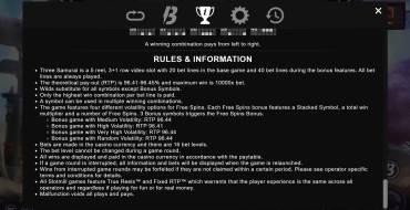 Three Samurai: Rules
