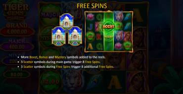 Tiger Gems: Hold and Win: Free spins and/or respins