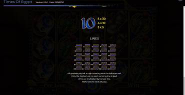 Times Of Egypt: Lines