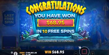 Waves of Poseidon: Winnings
