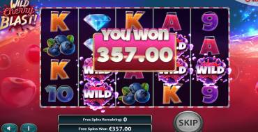 Wild Cherry Blast: Winnings