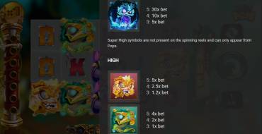 WildPops: Payout table
