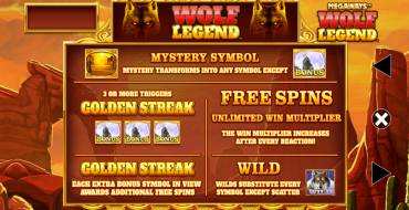 Wolf Legend Megaways: Freespins and/or respins