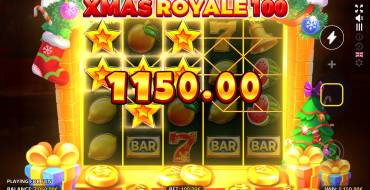 Xmas Royale 100: Winnings