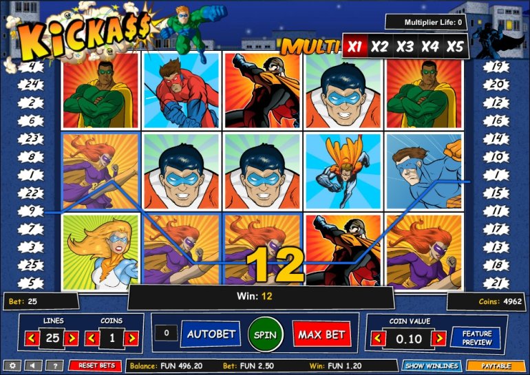 kickass video slot