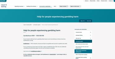 Liquor & Gaming NSW: Problem gambling