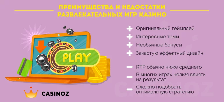 pros and cons of unique casino games