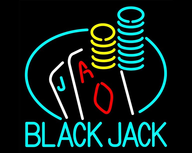 Neon sign BlackJack