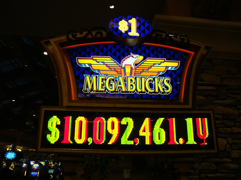 Megabucks slot with a jackpot Megabucks slot machine with a large jackpot